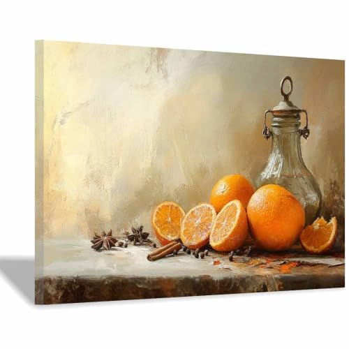 Œuvres rétro de fruits en tableau haut de gamme 50x70cm avec cadre