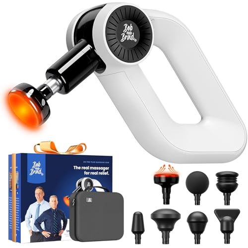 Image of BOB AND BRAD D6 Pro Plus Massage Gun with Heat, 16mm Deep Tissue Percussion, FSA Eligible Professional Muscle Gun for Athletes, HSA Massager with 85lbs Stall Force for Back Pain Relief