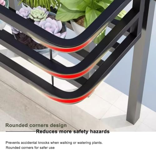 Maceta para balcones con ganchos anchos y soporte para plantas 8