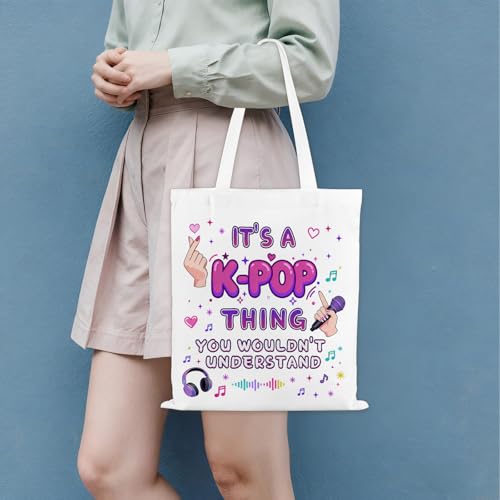 Bolsa tote para fans de K-Pop para mujer miniatura 6