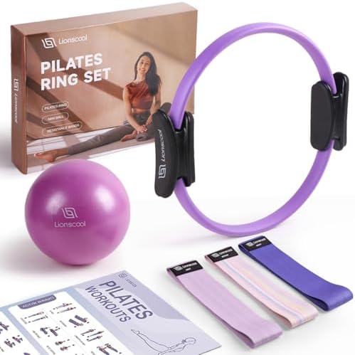 Juego de LIONSCOOL Pilates Ring – Magic Circle de 35.56 CM Antide...