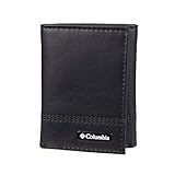 Columbia Men's RFID Leather Wallet Trifold Vertical Security Protection Accessory, Black Jack, One Size