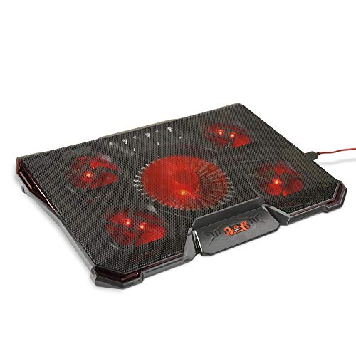 Game Lab Cyclone E-Sport LED Cooling Pad for 15.6-17-Inch Laptops with Five Fans
