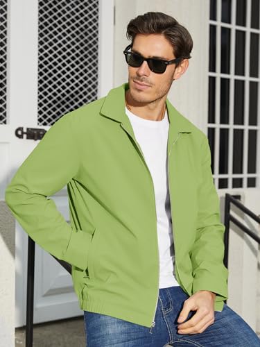 Image of TACVASEN Mens Lightweight Windbreaker Full Zip Up Laydown Collar Jackets Light Casual Coat with Zip Pockets