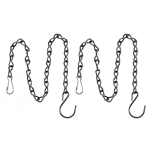 EBOOT 2 Pcs Hanging Chain for Bird Feeders Planters Lanterns and Ornaments (Black 9.5 Inch)
