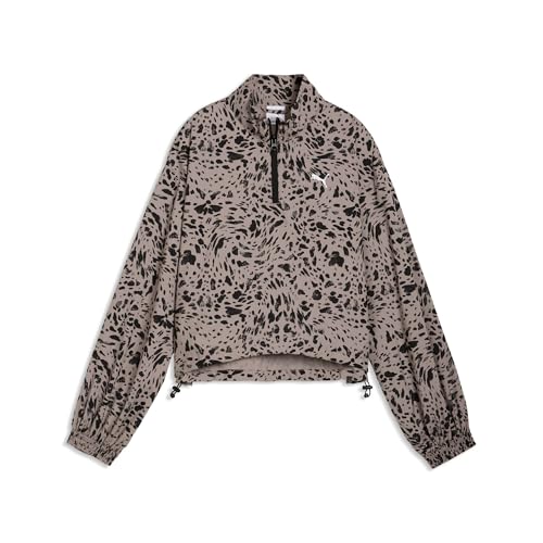 PUMA Veste de survêtement imprimé sauvage coupe ample demi-zip vêtement sport et mode mixte