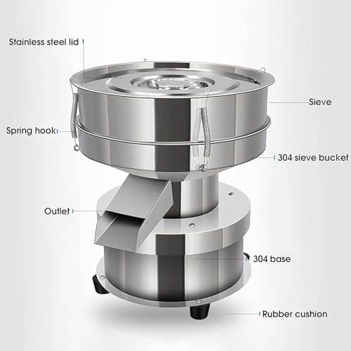 Automatic Electric Flour Sifter - 60 Mesh Stainless Steel Vibrating Sieve for Powder, Sesame & Particles - Efficient Kitchen Screening Machine, 15CM