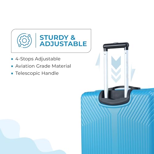 Image of ACEPACK GLX Family Set of 3 (Small Cabin + Medium Check-in + Large Check-in) Combo Teal Hard Sided Luggage Trolley Bag for Travel Suitcase with 8 Spinner Wheels