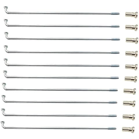 LUOSHUAI Fahrradspeichen 38 Teile/los 12g Speichendurchmesser 2,6 mm Elektrofahrräder/Fahrradspeichen J-Biegung 45# Stahlmaterial E-Bike-Speichen Mountainbike sprach Speichen Cover