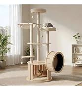 Amazon | JvFun キャットタワー 木製 大型猫用 猫タワー 突っ張り
