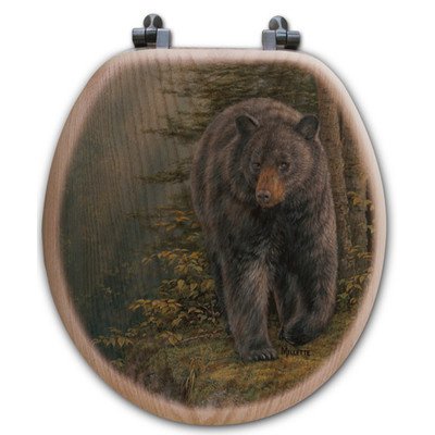 WGI-GALLERY Oak Toilet Seat - Rocky Outcropping - Round