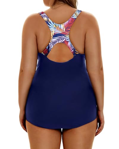 Image of Aqua Eve Plus Size Swimsuits Athletic One Piece Bathing Suit for Women Tummy Control Slimming Swimwear