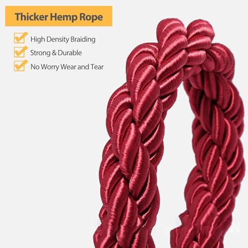 Corde de stanchion en nylon rouge 500cm aux finitions dorées luxe