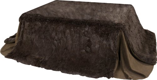 AZUMAYA 省スペースこたつ掛布団 長方形 ブラウン色 KK-520BR KK-520BR