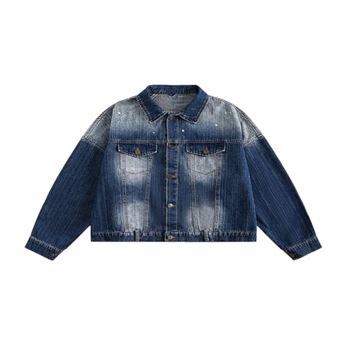 Veste en denim homme casual bleu veste jean printemps ample