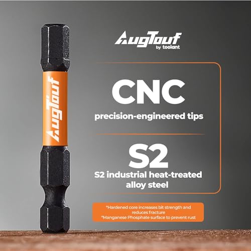 Image of toolant 1 /4 inch Impact Hex Bits Set 10pcs,1 /4 inch Hex-Shank Allen Wrench Drill Bit Set, S2 Steel, CNC Machined Tips with Magnetism, 2 inch Long with Storage Box