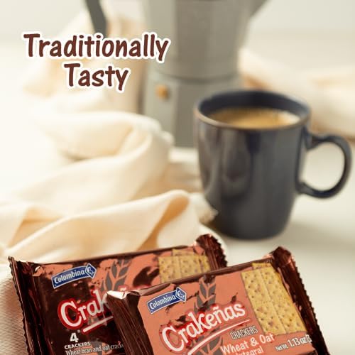 Miniatura 8 de Colombina Crakeñas - Galletas de trigo y avena  6 paquetes de galletas saladas prémium envueltas individualmente con 4 galletas cada una (24