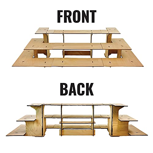 image for TORCHED DISPLAYS Torched 3-Tier Retail Table Display Corner Stand with