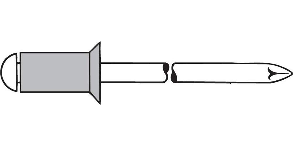Batterie gesipa rivets aveugles en aluminium/acier tête fraisée - 4 x 8 mm lot de 500