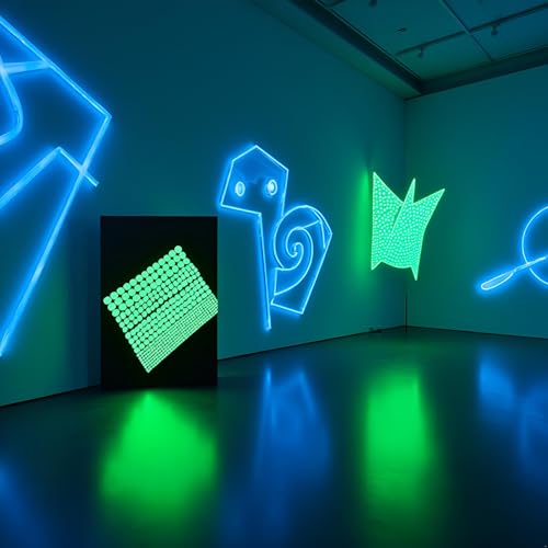 Vinilos decorativos de puntos luminosos verdes para pared miniatura 4
