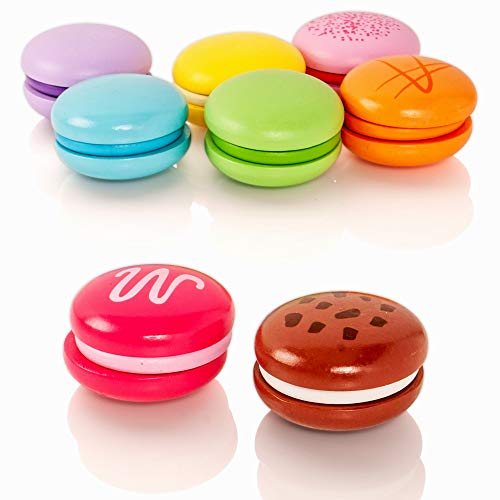VIGA 50807 Macarons aus Holz-Set mit 8 Stück, Multicolor – Bild 3