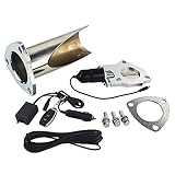 GAX 2.5/3 Inch Universal Car Electric Exhaust Valve Kit, 1.6kg Stainless Steel Variable Electric...