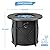BALI OUTDOORS 30 Inch Round Gas Fire Pit Table, 50,000 BTU Propane Fire Pit Column with Blue Fire Glass Stone for Outside Patio and Garden