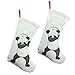 Produktbild AOOEDM Christmas Stockings Cute Cartoon Panda 10 'Set mit 2 Weihnachtsstrümpfen, Weihnachtsdekorationen und Partyzubehör