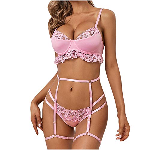 Sous-vêtements de nuit sexy : ensemble soutien-gorge + slip en mesh contre les complexes