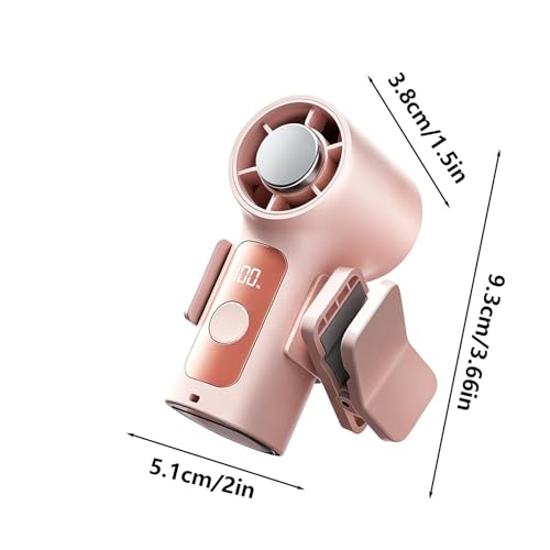 Mini ventilador de refrigeración recargable USB compacto con pantalla LED digital 6