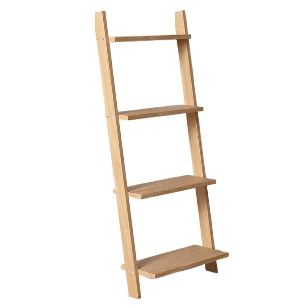 Étagères de Rangement Étagère échelle à 4 Niveaux – Bibliothèque Moderne en Bois étroite de 170 cm for Chambre Coucher, Salon, Salle Bain, Cuisine et Bureau Bibliothèque