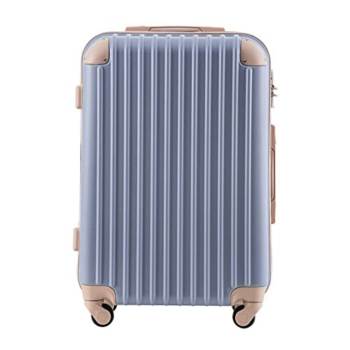 スーツケース キャリーケース 機内持ち込み 軽量 かわいい スーツケース おしゃれ キャリーバッグ TSAロック搭載 小型 2日 3日 1 suitcase T8088 トラベルハウス目玉 静音 ライトブルー×ゴールド SSサイズ 約 31.4L
