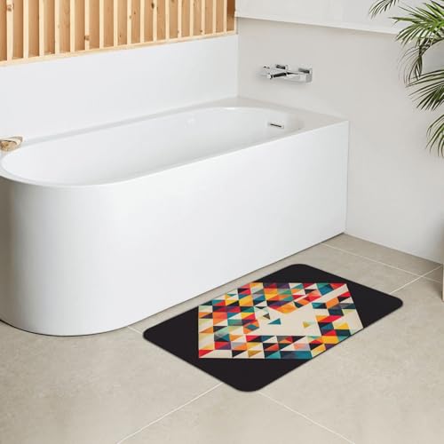 Tapis de bain en terre de diatomée géométrique au design minéral - 6