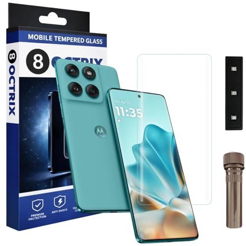 Image of UV Tempered Glass Screen Protector for Moto Edge 60 Fusion | Transparent | Full Screen Coverage with UV Installation Kit (Pack Of 1)