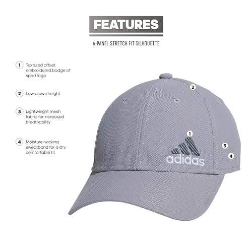 Image of Adidas Mens Release 3 Structured Stretch Fit Cap Discontinued