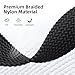 Geflochtenes Uhrenarmband 22mm Kompatibel mit Garmin Venu 3 Armband Damen Herren, Armband Nylon für Garmin Venu 2 Vivoactive 4 Forerunner 255 265 965, Nylon Quick Release Band für Amazfit Balance