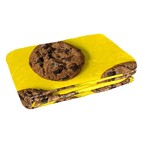 Couverture douce imprimé biscuits chocolat 150x100 cm pour lit - 3