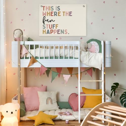 Image of Boho Classroom Decor,Playroom Homeschool Kindergarten Door Decor,This is Where The Fun Stuff Happens, Nursery Kidroom Decor Banner Wall Hanging Flag,Classroom Must Haves Decorations,30x20,