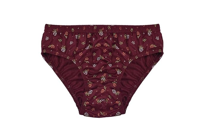 Image of ESSA Fairlady Women's Briefs | Full Coverage, 100% Super Soft Cotton, Hosiery, Mid Waist | Inner Elastic Waistband | Floral Print (Pack of 5) (Multicolor)