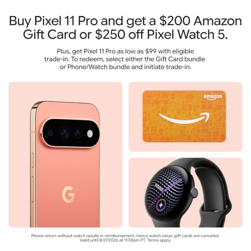 Image of Google Pixel 11 Pro - Canyon - 1 TB with $200 Amazon Gift Card