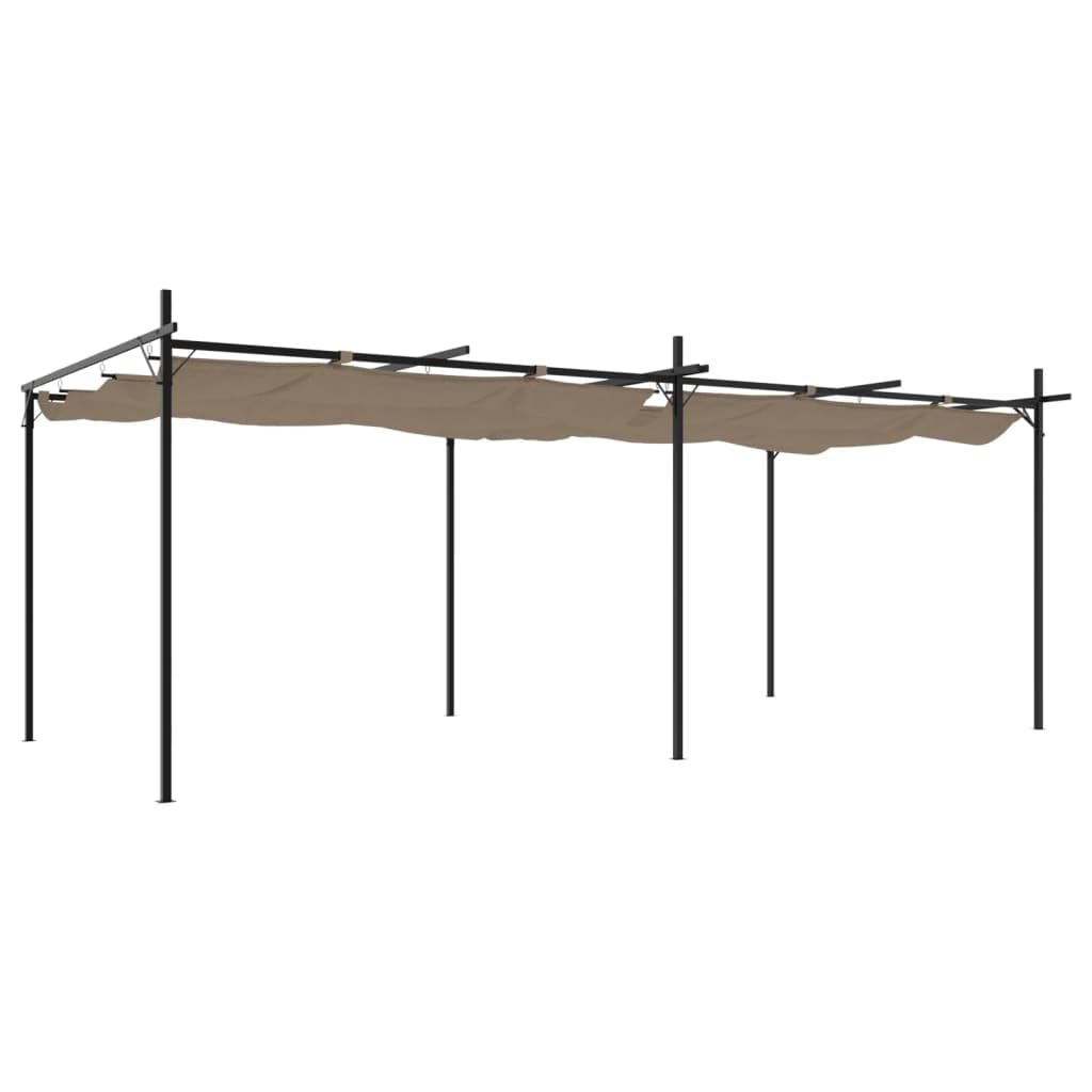 Pergola Acier et Aluminium Taupe 589x292x230 cm