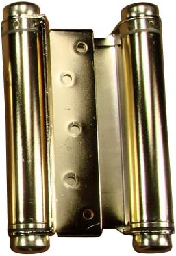 Hinge Outlet Double Action Hinge, Heavy Duty, Solid Steel with a Brass Finish, for Doors and Gates (6 Inch)