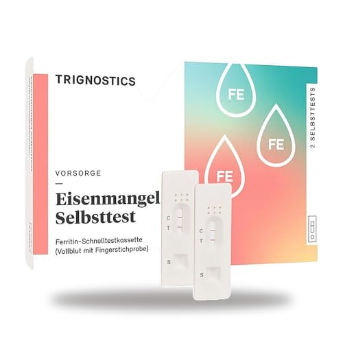 TRIGNOSTICS Eisenmangel Test für zuhause 2 Tests – Ferritin Selbsttest