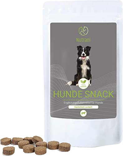 Nutrani Snack para perros | 150 g - 100 % protección natural de la piel con aceite de comino negro prensado en frío, levadura de cerveza, cistra y valiosos minerales | Sin cereales y probado Cover