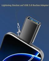 Zestiq Lightning auf USB Adapter 2-Pack, Lightning-Stecker auf USB-Buchse OTG-Kabel-Dongle für iPhone 14 13 12 11 Pro Max/iPad, USB-auf-Lightning-Adapter unterstützt USB-Stick, Kamera, Kartenleser – Ansicht 3