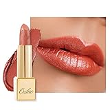 OULAC Lippenstift Metallic Glanz Finish, Kein Körniges Gefühl Lipstick mit Langanhaltend Feuchtigkeitsspendende und Wasserdicht, 4.3g, Be Happy(05)