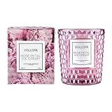 Voluspa Rose Petal Ice Cream, Classic Candle Jar, 6.5 Ounce, 40 Hour Burn Time, Coconut Wax for Clean Burning, Handcrafted in The USA