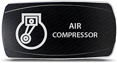 CH4x4 Rocker Switch Air Compressor Symbol 3 -Horizontal - White LED