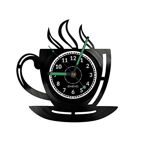 Plaque vinyle horloge sur le thème du café, le cadeau déco idéal - 3