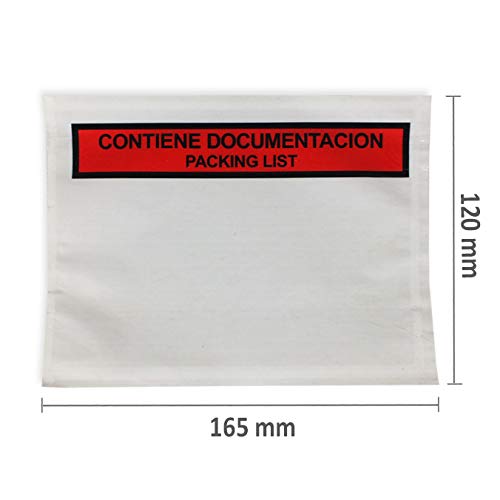1000 sobres Packing List Adhesivo 175 x 135 mm.